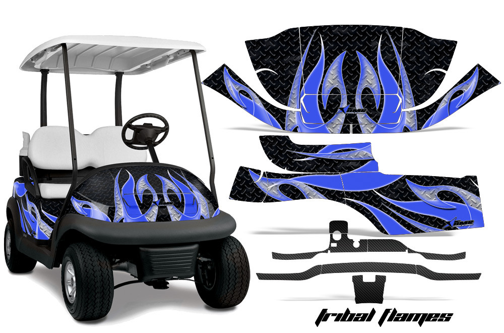 Club Car Precedent i2 Graphics Kit (2004-2017) - Tribal Flames - Image 5